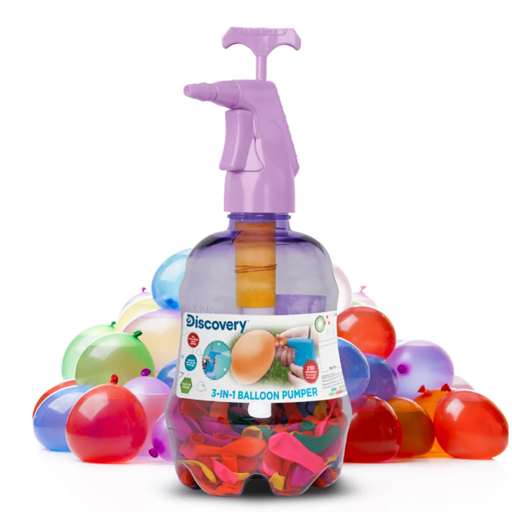 Discovery Kids 3-in-1 Balloon Pumper with Multicolor Water Balloons Set NWT
